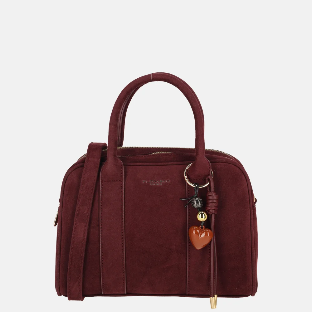 Flora & Co handtas bowling suedine bordeaux